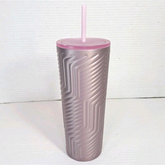 Starbucks Metallic Lavender Tumbler 24oz Venti Stainless Steel Cold Cup Coffee - Picture 2 of 5